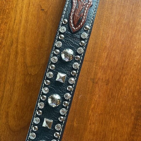 Nocona Unisex Pro Series Rhinestone & Stud Western Belt - 34 main image 8
